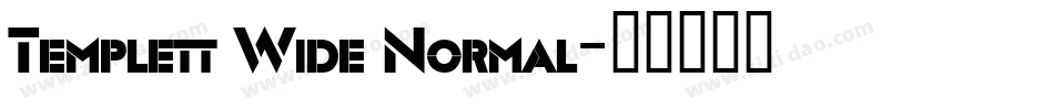 Templett Wide Normal字体转换